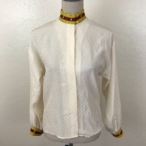 Vintage Jerri Sherman Blouse Silk Long Sleeve